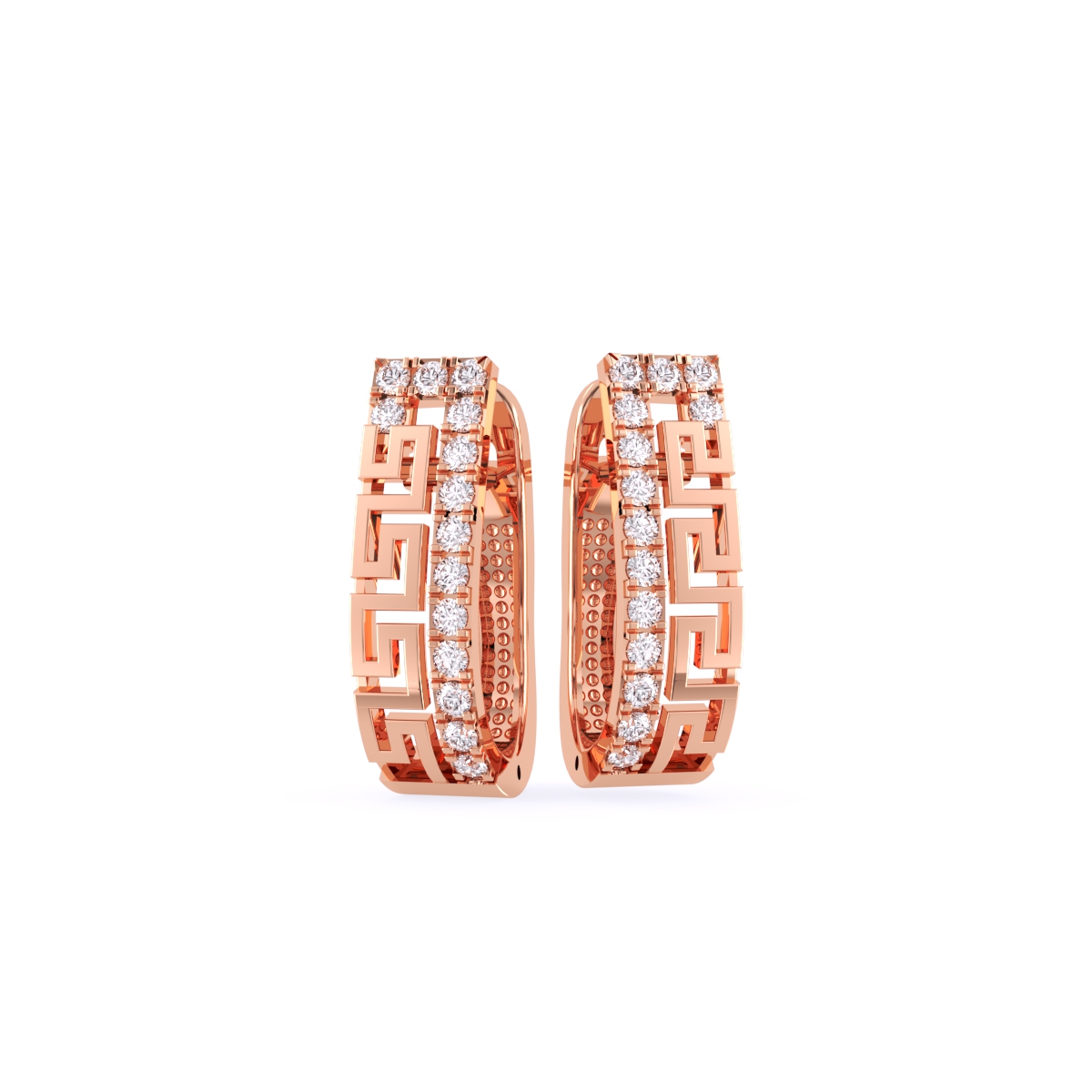 Gorgeous Art Deco Diamond Hoop Earrings